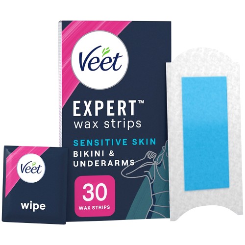 Veet Expert Cold Wax Strips Bikini & Underarm Sensitive (30)