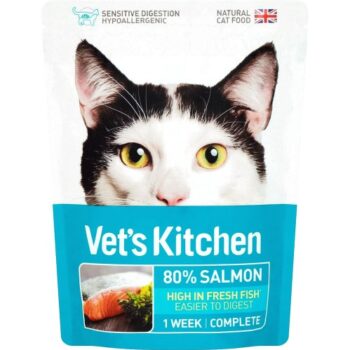 Vet's Kitchen Ultra Fresh Salmon Cat Food Natural 80% Salmon (385g)