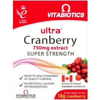 Vitabiotics Ultra Cranberry Extract Tablets (30 x 750mg)