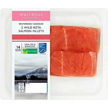 Waitrose 2 MSC Wild Keta Salmon Fillets (220g)