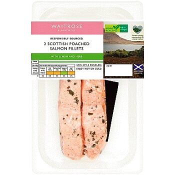 Waitrose 2 Poached Lemon & Herb Salmon Fillets (170g)