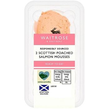 Waitrose 2 Poached Scottish Salmon Mousses (100g)