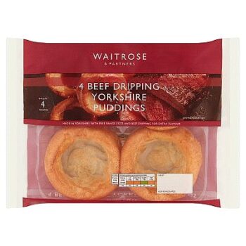 Waitrose 4 Beef Dripping Yorkshire Puddings (192g)