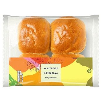 Waitrose 4 Milk Buns (4)