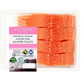 Waitrose 4 Scottish Salmon Fillets (480g)
