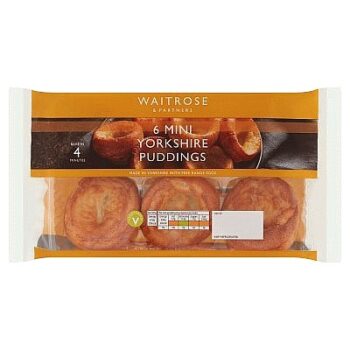 Waitrose 6 Mini Yorkshire Puddings (132g)