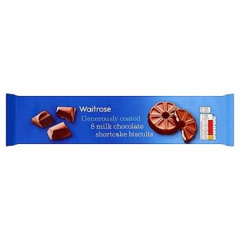 Waitrose 8 Milk Chocolate Shortcake Biscuits (180g)