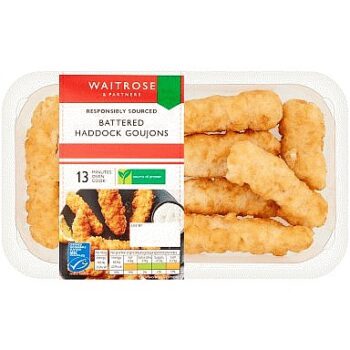 Waitrose Battered Haddock Goujons (200g)