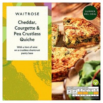 Waitrose Cheddar Courgette & Pea Crustless Quiche (340g)