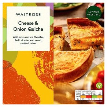 Waitrose Cheese & Onion Quiche (400g)