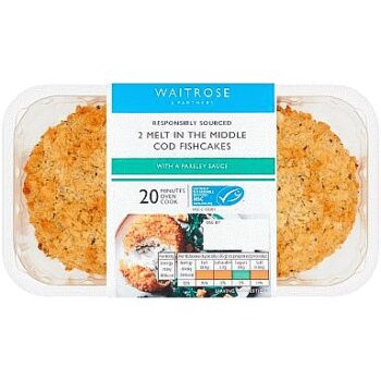Waitrose Cod & Parsley Sauce Fishcakes (290g)