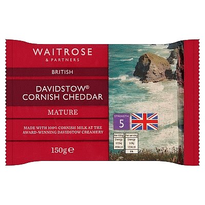 Waitrose Davidstow Cornish Cheddar Cheese Mature (150g)
