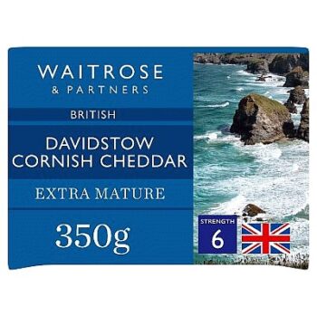 Waitrose Davidstow Cornish Mature Cheddar Cheese Strength 6 (350g)
