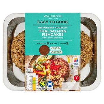 Waitrose Easy to Cook Thai Salmon Fishcakes (270g)