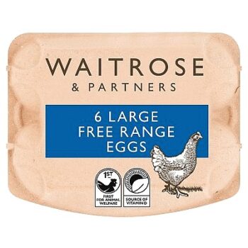 Waitrose Eggs British Blacktail Free Range (6)