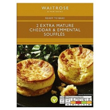 Waitrose Extra Mature Cheddar & Emmental Souffles Strength 2 (2 x 80g)
