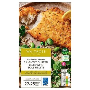 Waitrose Frozen Yellowfin Sole Fillets (2 x 270g)