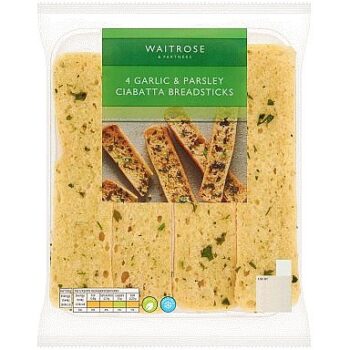 Waitrose Garlic & Parsley Ciabatta Breadsticks (135g)
