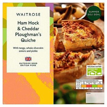 Waitrose Ham Hock & Cheddar Ploughman's Quiche (400g)