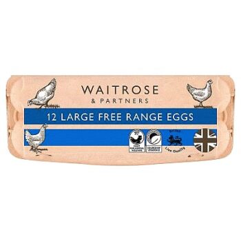 Waitrose Large British Blacktail Free Range Eggs (12)