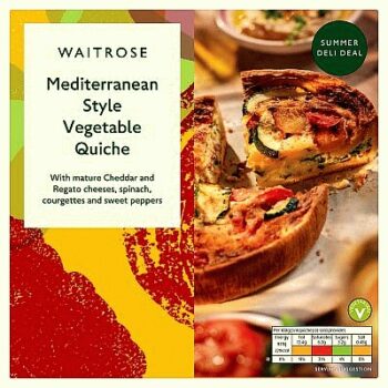 Waitrose Mediterranean Style Vegetable Quiche (400g)