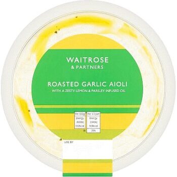 Waitrose Roasted Garlic Aioli with Lemon & Parsley (180g)