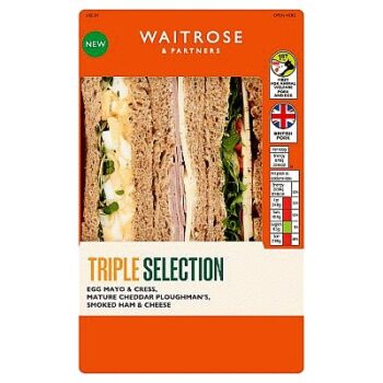 Waitrose Triple Sandwich Selection each