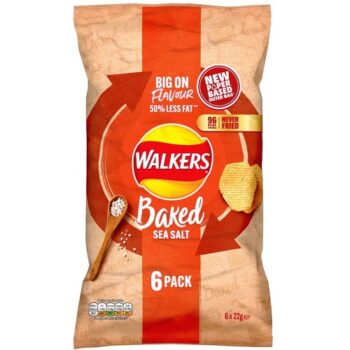 Walkers Oven Baked Crisps Sea Salt (6 x 22g)