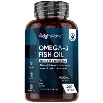 WeightWorld Omega 3 Softgels 400 Capsules (1000mg)
