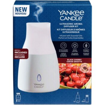 Yankee Candle Ultrasonic Aromatherapy Diffuser Starter Kit Black Cherry Aroma Mist