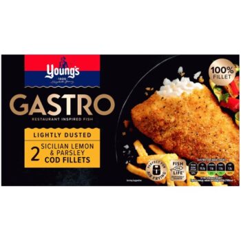 Young's Gastro Lightly Dusted Sicilian Lemon & Parsley Cod Fillets (270g)