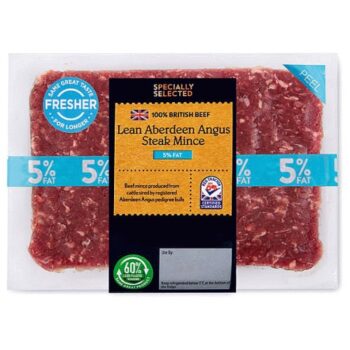 100% British Beef Lean Aberdeen Angus Steak Mince 5% Fat