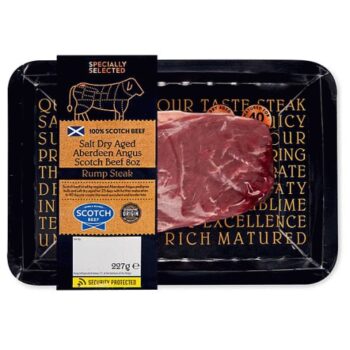 100% Scotch Beef Salt Dry Aged Aberdeen Angus 8oz Rump Steak