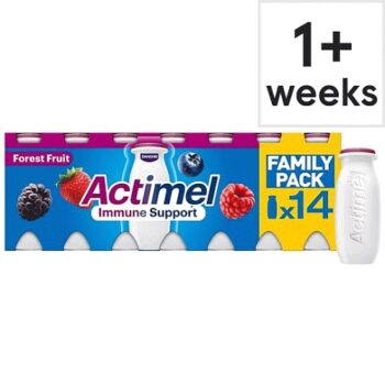Actimel Forest Fruit Immune Support Yogurt Drink Family Pack (14 x 100g)