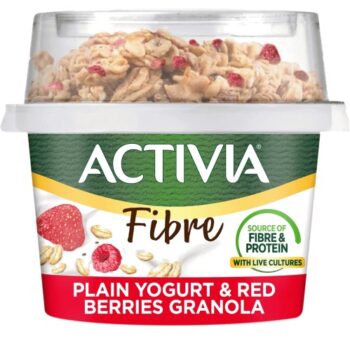 Activia Raspberry & Chia Seed Muesli Low Fat Yogurt Breakfast Pot (165g)