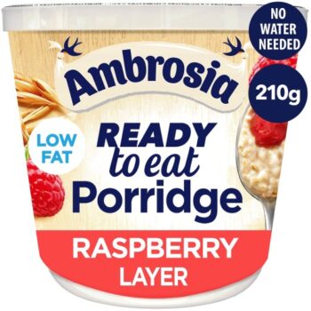 Ambrosia RTE Porridge with Raspberry Layer Pot (210g)
