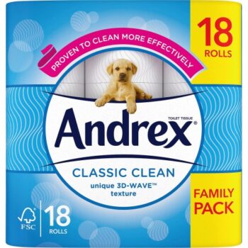 Andrex Classic Clean Toilet Paper 18 Rolls
