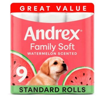 Andrex Family Soft Watermelon Toilet Tissue 9 Rolls (9)