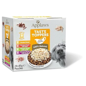 Applaws Taste Toppers Natural Adult Wet Dog Food Chicken In Gravy Selection (24 x 85g)