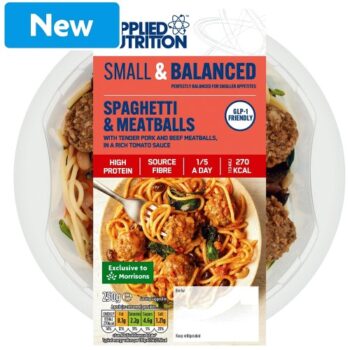 Applied Nutrition GLP-1 Friendly Spaghetti & Meatballs With Beans & Spinach