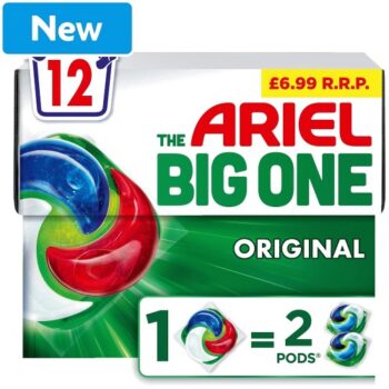 Ariel The Big One Pods Original Washing Liquid Capsules 12 Washes