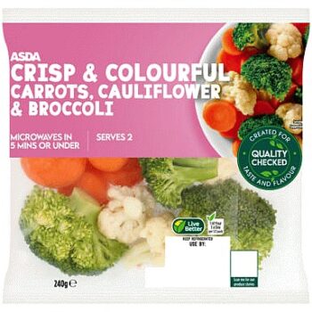 ASDA Carrots Cauliflower & Broccoli (240g)