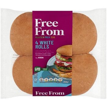 ASDA Free From Free From by 4 White Rolls (260g)