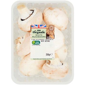 ASDA Organic White Mushrooms (250g)