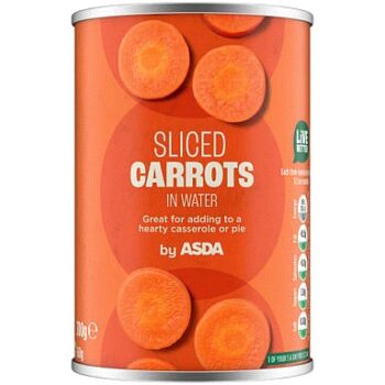 ASDA Sliced Carrots in Water (300g)