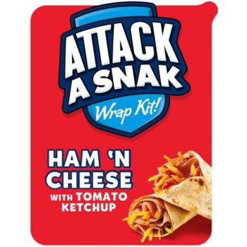 Attack A Snak Ham & Cheese Tortilla Wrap Kit with Tomato Ketchup (86g)