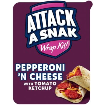 Attack a Snak Pepperoni 'N' Cheese Wrap Kit with Tomato Ketchup (83g)