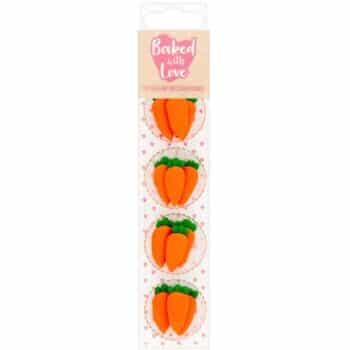 Baked With Love Edible Carrot Sugar Decorations