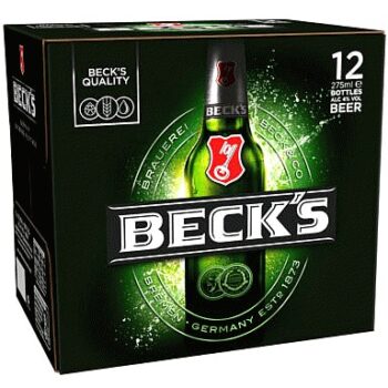 Beck's Pilsner Lager Beer Bottles (12 x 275ml)