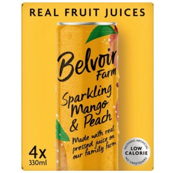 Belvoir Farm Delicious & Light Mango & Peach (4 x 330ml)